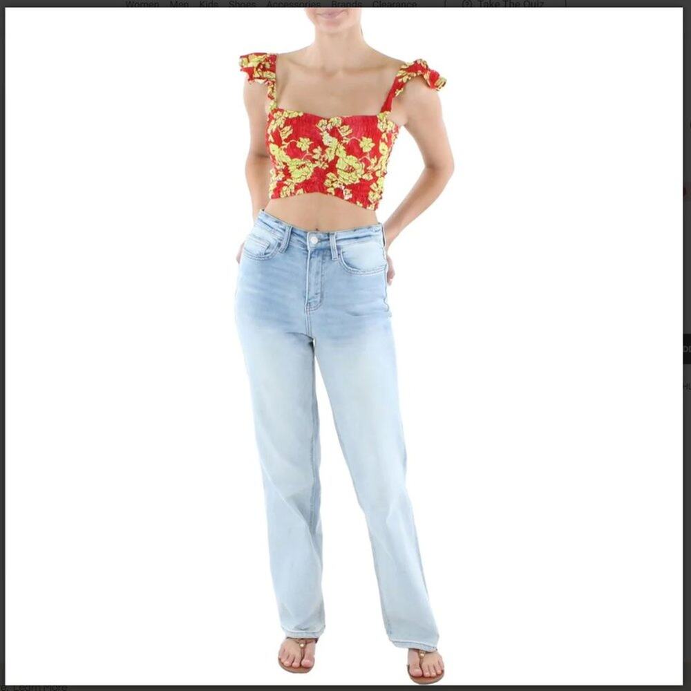 TIARE HAWAII SMOCKED RAYON TOP COVER-UP OS
